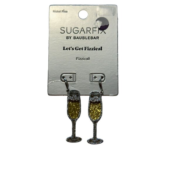 SUGAR FIX by BAUBLEBAR Let’s Get Fizzical Champagne Drop Earrings NEW - Picture 7 of 7